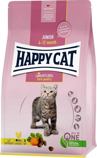 Изображение Happy Cat HAPPY CAT Junior sucha karma dla kociąt w wieku 4-12 mies drób 10kg