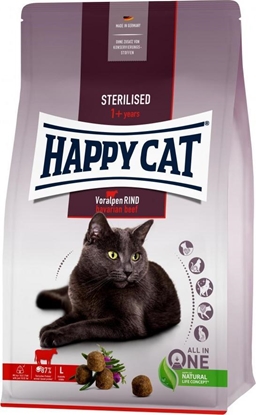 Изображение Happy Cat Sterilised Bavarian Beef, sucha karma, dla kotów po sterylizacji, wołowina bawarska, 1,3 kg, worek