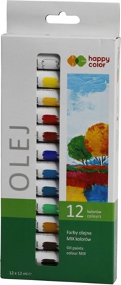 Attēls no Happy Color Farba olejna 12ml 12 kolorów HAPPY COLOR