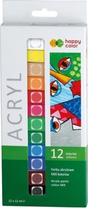 Attēls no Happy Color Farby akrylowe 12 ml 12 kolorów HAPPY COLOR