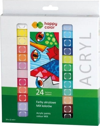 Attēls no Happy Color Farby akrylowe 24 kolory HAPPY COLOR