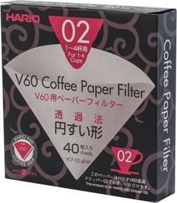 Изображение Hario Filtry papierowe Hario do dripa V60-02 40 sztuk