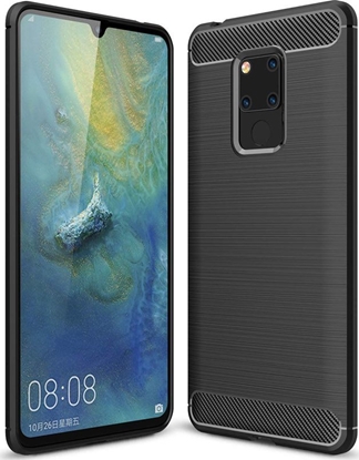 Изображение Hurtel Carbon Case elastyczne etui pokrowiec Huawei Mate 20 czarny uniwersalny