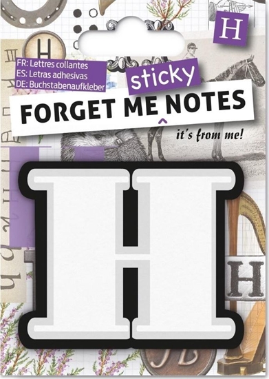 Изображение IF Forget me sticky notes kart samoprzylepne litera H