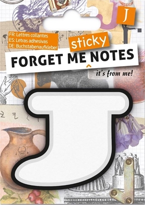 Attēls no IF Forget me sticky notes kart samoprzylepne litera J