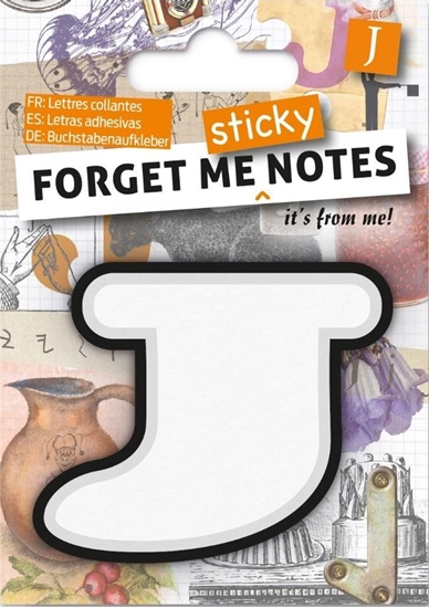 Изображение IF Forget me sticky notes kart samoprzylepne litera J