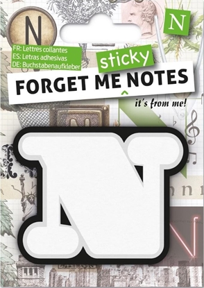 Attēls no IF Forget me sticky notes kart samoprzylepne litera N