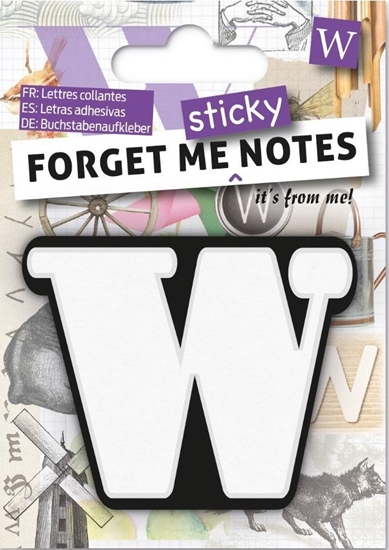 Изображение IF Forget me sticky notes kart samoprzylepne litera W