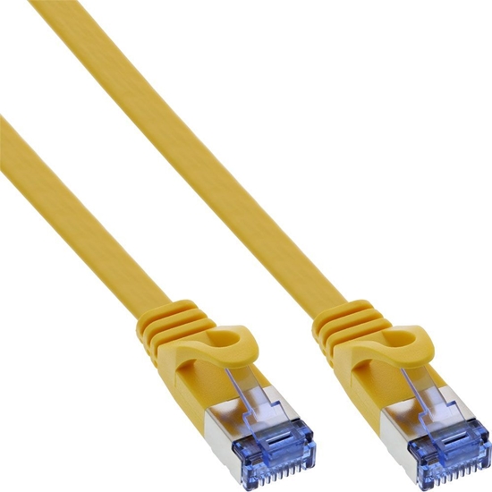 Picture of InLine Flat Patch kabel, U/FTP, Cat.6A, żółty, 0.5m