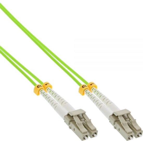 Picture of InLine InLine - Patch- Cable - LC Multi- Mode (M) to LC Multi- Mode (M) - 5,0m - glass fiber - 50/125 Micrometer - OM5 - halogen free - green (88522Q)