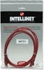 Изображение Intellinet Network Patch Cable, Cat6, 1m, Red, CCA, U/UTP, PVC, RJ45, Gold Plated Contacts, Snagless, Booted, Lifetime Warranty, Polybag