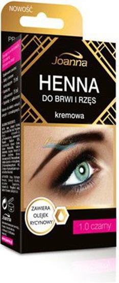 Изображение Joanna Henna do brwi i rzęs kremowa nr 1.0 czarna 15 ml