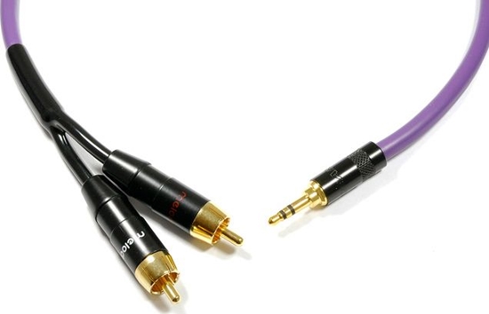 Изображение Kabel Melodika Jack 3.5mm - RCA (Cinch) x2 1.5m fioletowy