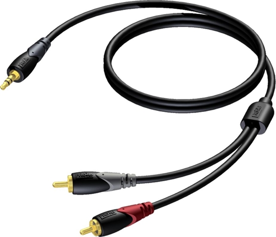 Picture of Kabel Procab Jack 3.5mm - RCA (Cinch) x2 15m czarny (CLA711/15)