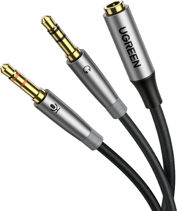 Изображение Kabel Ugreen Jack 3.5mm - Jack 3.5mm 0.2m czarny (50255)