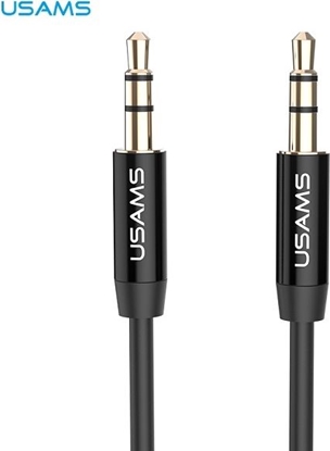 Изображение Kabel Usams Jack 3.5mm - Jack 3.5mm 1m czarny (YP101)