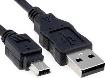 Изображение Kabel USB Akyga USB-A - miniUSB 1.8 m Czarny (AK-USB-03)