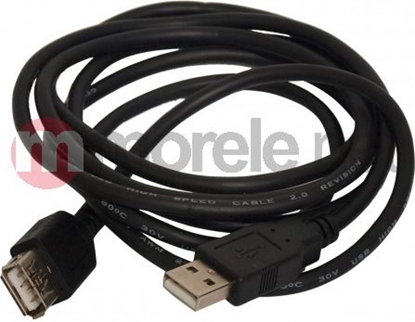 Attēls no Kabel USB Art USB-A - USB-A 3 m Czarny (ALOEM111)