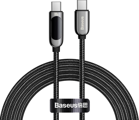 Изображение Kabel USB Baseus USB-C - USB-C 2 m Czarny (BSU2997BLK)