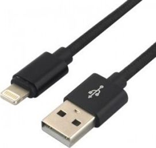 Изображение Kabel USB EverActive USB-A - Lightning 0.3 m Czarny (CBB-0.3IB)