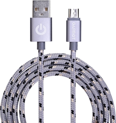 Изображение Kabel USB Garbot USB-A - microUSB 1 m Szary (JAB-6824158)