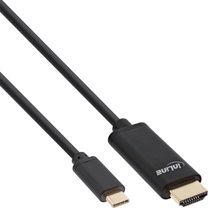 Attēls no Kabel USB InLine USB-C - HDMI 1 m Czarny (64111)