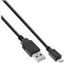 Attēls no Kabel USB InLine USB-A - micro-B 0.3 m Czarny (31703Q)