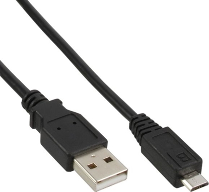 Attēls no Kabel USB InLine USB-A - microUSB 0.3 m Czarny (31703)