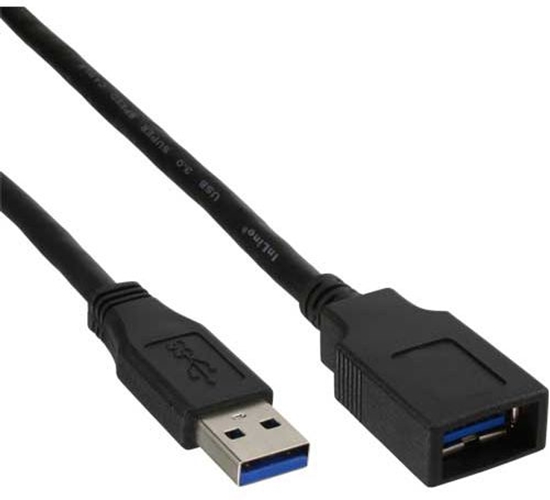 Picture of Kabel USB InLine USB-A - USB-A 1 m Czarny (35610)