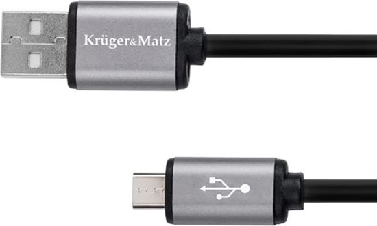 Picture of Kabel USB Kruger&Matz USB-A - microUSB 1 m Czarny (KM1235)