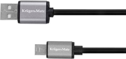 Attēls no Kabel USB LechPol USB-A - miniUSB 1 m Czarny (KM1241)