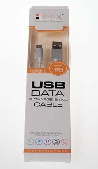 Изображение Kabel USB Libox USB-A - microUSB 1 m Biały (LB0096)