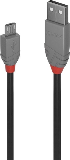 Изображение Lindy 0,2m USB 2.0 Type A to Micro-B Cable, Anthra Line