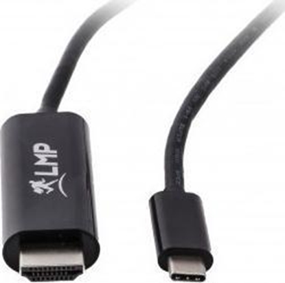 Изображение Kabel USB LMP USB-C - HDMI 1.8 m Czarny (USBC-HDMI-B)