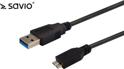 Изображение Kabel USB Savio USB-A - microUSB 1 m Czarny (SAVKABELCL-102)