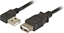 Attēls no Kabel USB TecLine USB-A - USB-A 0.5 m Czarny (39912500)