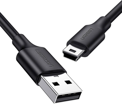 Изображение Kabel USB Ugreen USB-A - miniUSB 0.5 m Czarny (UGR1137BLK)