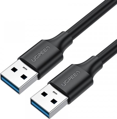 Attēls no Kabel USB Ugreen USB-A - USB-A 0.25 m Czarny (79204)