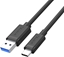 Attēls no Kabel USB Unitek USB-A - USB-C 0.5 m Czarny (Y-C491BK)