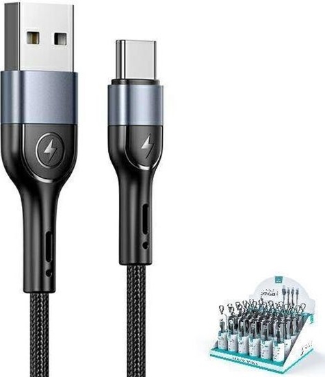 Picture of Kabel USB Usams USB-A - USB-C 1 m Czarny (SJ449ZJ01)