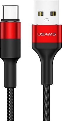 Attēls no Kabel USB Usams USB-A - USB-C 1.2 m Czarny (SJ221TC02)