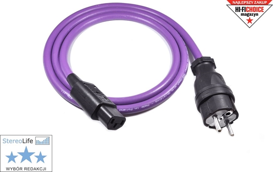 Изображение Kabel zasilający Melodika Melodika MDP05 Przewód zasilający z uziemieniem (sieciowy) 3x2,5mm2 (Schuko-IEC C13) - 0,5m