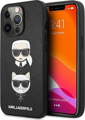 Picture of Karl Lagerfeld Etui Karl Lagerfeld KLHCP13LSAKICKCBK Apple iPhone 13 Pro czarny/black book Saffiano Karl & Choupette