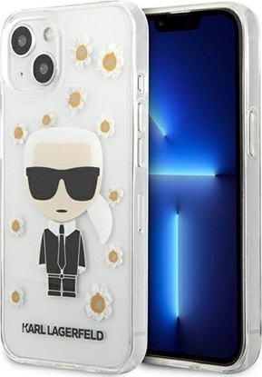 Attēls no Karl Lagerfeld Karl Lagerfeld KLHCP13SHFLT iPhone 13 mini 5,4" przezroczysty/transparent Flower Ikonik Karl