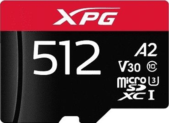 Picture of Karta ADATA XPG MicroSDXC 256 GB Class 10 UHS-I/U3 A2 V30 (AUSDX512GUI3XPGA2-R)