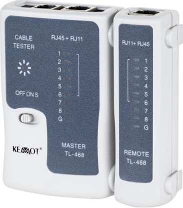 Изображение Kemot Tester do kabli RJ45 / RJ11 TL-468 (NAR0167)