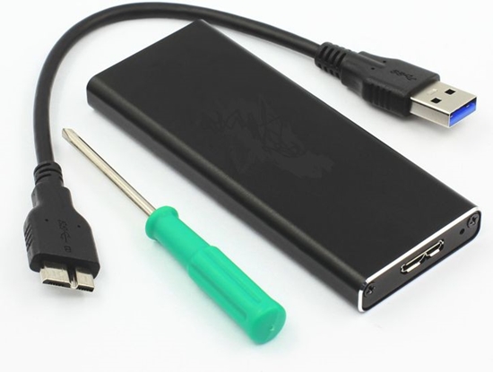 Picture of Kieszeń MicroStorage mSATA - USB 3.0, czarna (MSACSC/USB3.0)