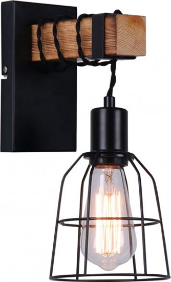 Изображение Kinkiet Italux Lampa ścienna do sypialni czarna Italux Ponte WL-4290-1-L