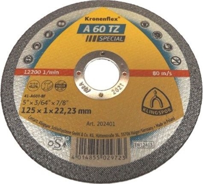 Attēls no Klingspor tarcza do cięcia metalu 125mm x 1,0mm (202401)