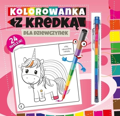 Picture of Kolorowanka z kredką. Dla dziewczynek